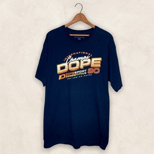 Dope Los Angeles Men's Large L Navy Sport Streetwear 100% Cotton Graphic T-Shirt